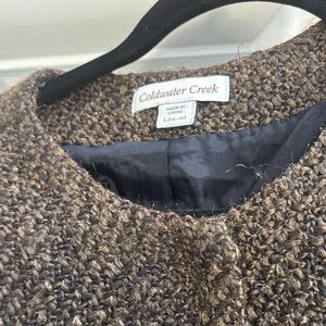 Coldwater Creek Women's Textured Brown Teddy Jacket